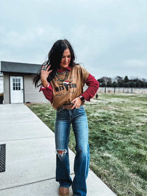 Brand Logo Christmas Edition Vintage T - Latte