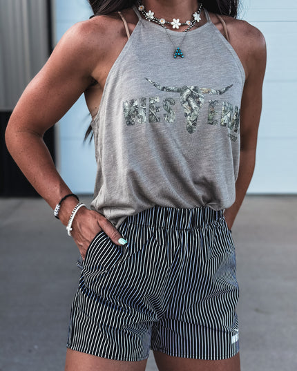Brand Camo Logo High Neck Tank