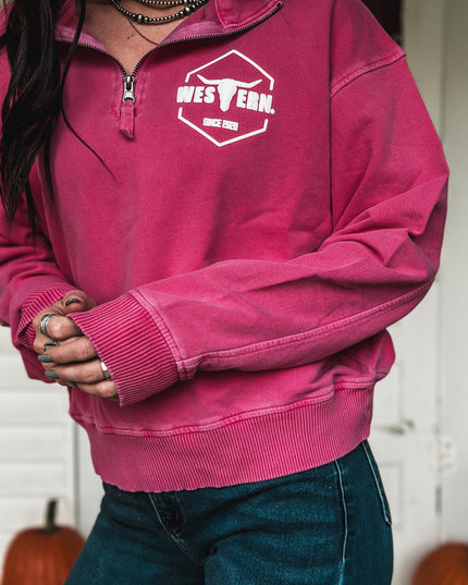 Brand Sammy Pullover 1/4 Zip - Dragonfruit