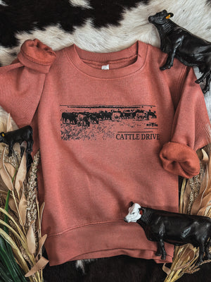 Cattle Drive Toddler Crew - Mauve