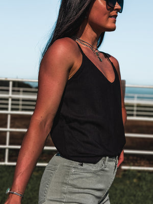 Brand Summer Night Tank - Black