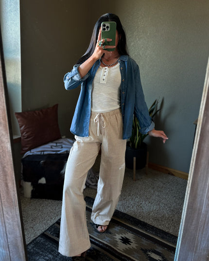 Pinstripe Social Pants