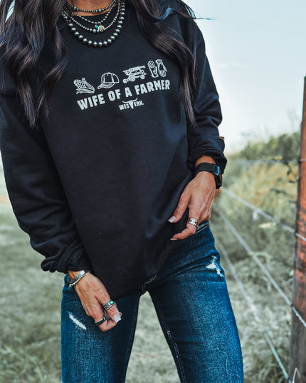 Wife of a Farmer Crew - Black