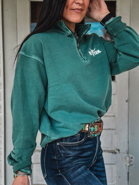 Brand Sammy Pullover 1/4 Zip - Dark Jade