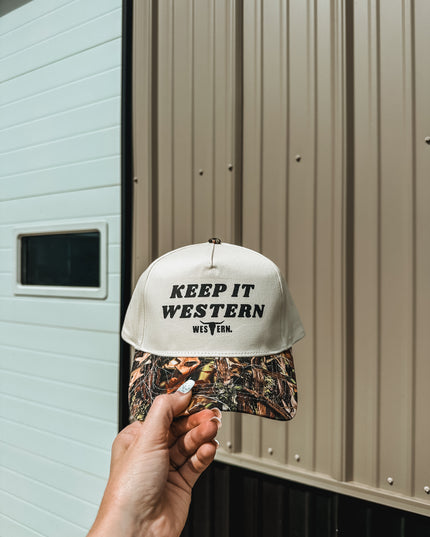 Keep It Western Hat - Camo Woods/Cream
