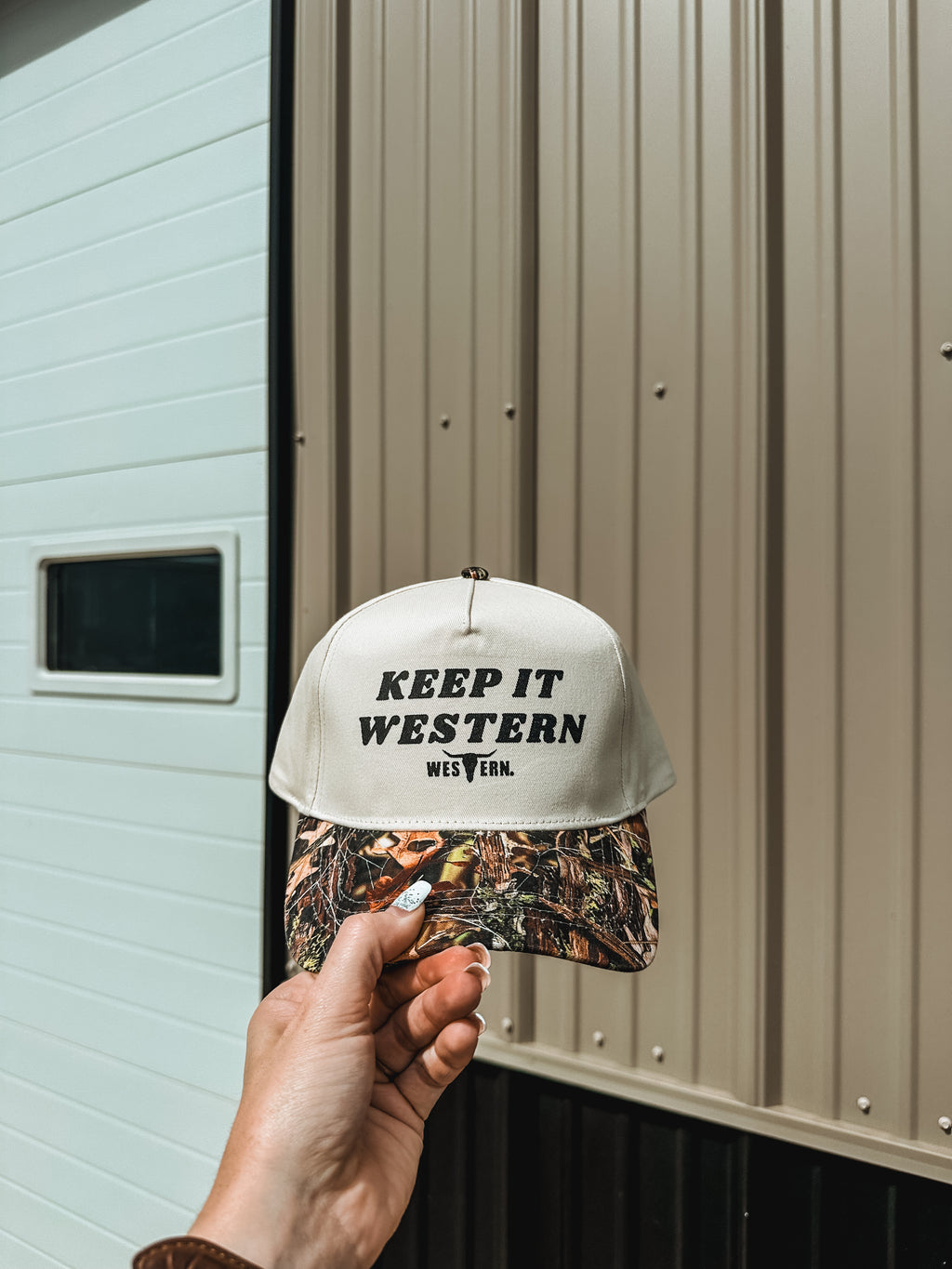 Keep It Western Hat - Camo Woods/Cream