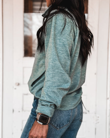 Brand In My Era 1/4 Zip - Electric Blue