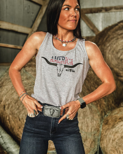 Longhorn America Tank - Grey