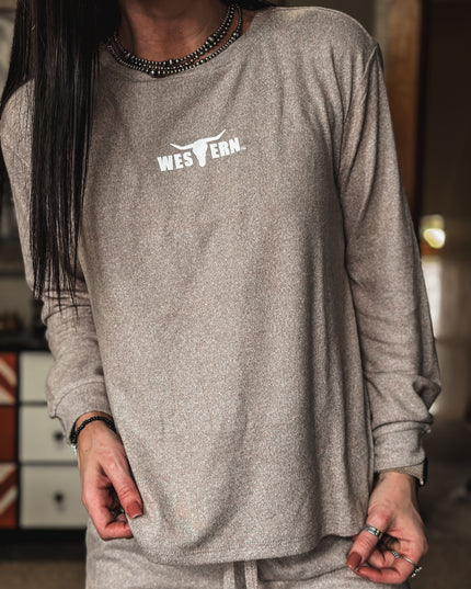 Brand Boulder Lounge Top - Soft Mocha