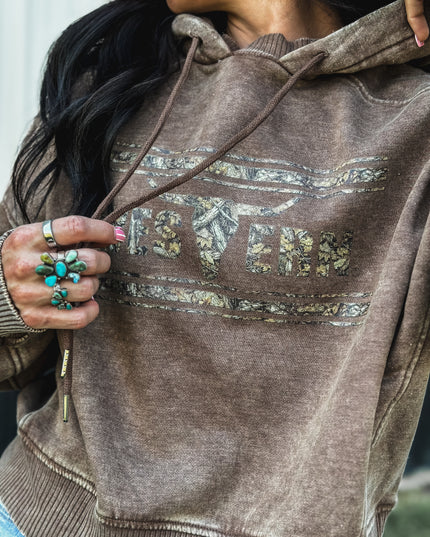 Brand Woods Camo Logo - Jersey Hoodie
