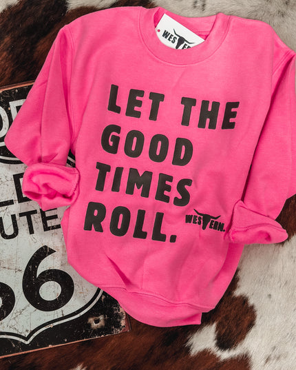 Good Times Roll PUFF Crew Youth  - Cosmic Pink