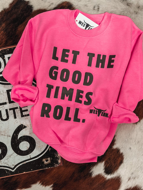 Good Times Roll PUFF Crew Youth  - Cosmic Pink