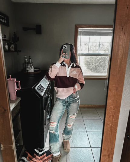 Pretty Woman Fuzzy Polo Sweater