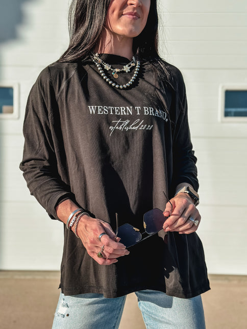Western T Brand Mockneck Tunic