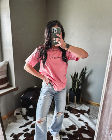 Iced Coffee T - Candy Pink
