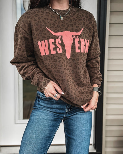 Brand Heavy Crew - Vintage Brown Leopard