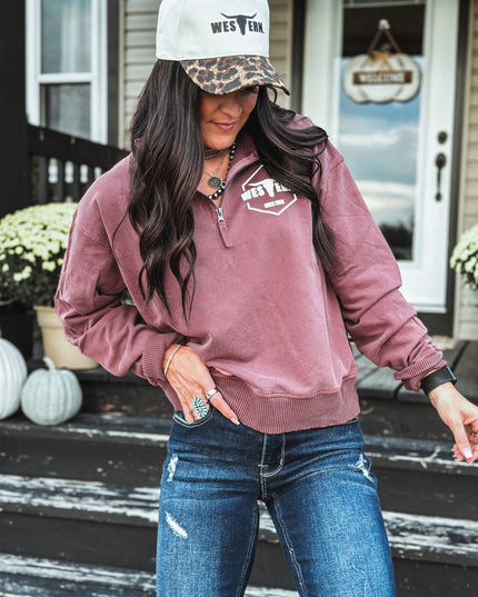 Brand Sammy Pullover 1/4 Zip - Eggplant