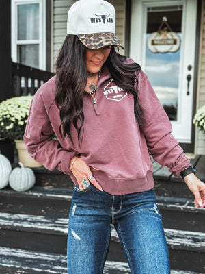 Brand Sammy Pullover 1/4 Zip - Eggplant
