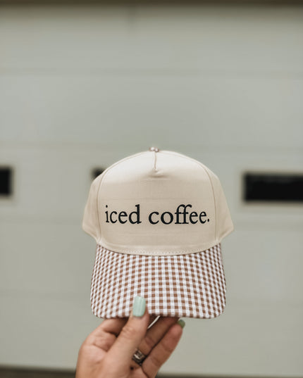 Iced Coffee Gingham Hat
