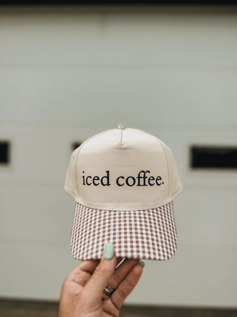 Iced Coffee Gingham Hat