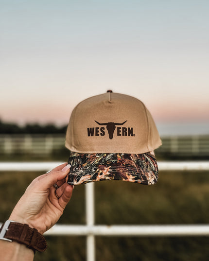 Brand Brown Logo Hat - Camo Woods/Khaki
