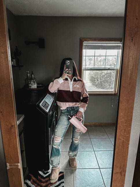 Pretty Woman Fuzzy Polo Sweater