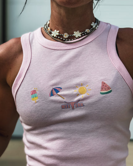 Sweet Summer - Pink Racertank