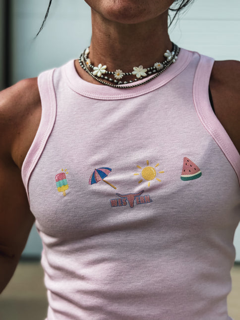 Sweet Summer - Pink Racertank