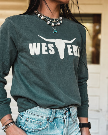 Brand Logo Longsleeve - Spruce/Cream