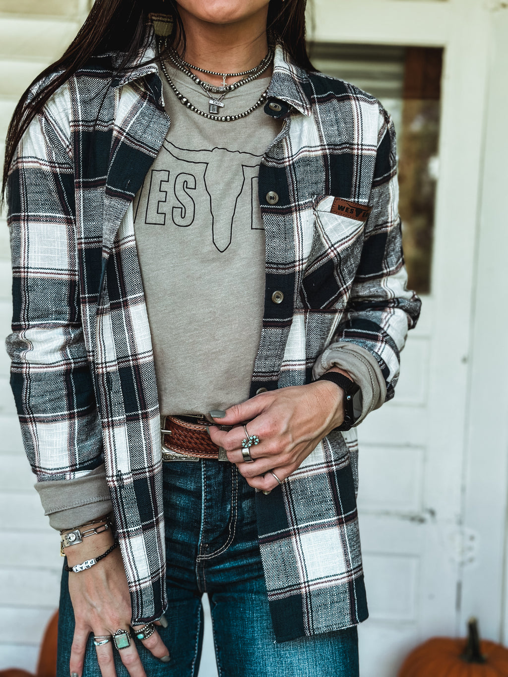 Brand Macon Plaid Flannel - Navy