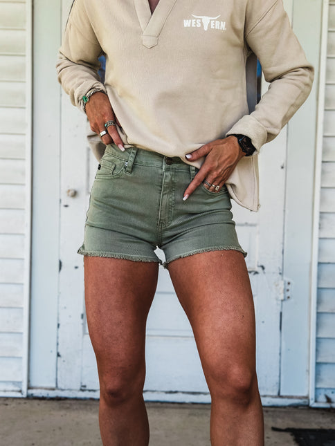 The Maria Jean Shorts - Olive Green