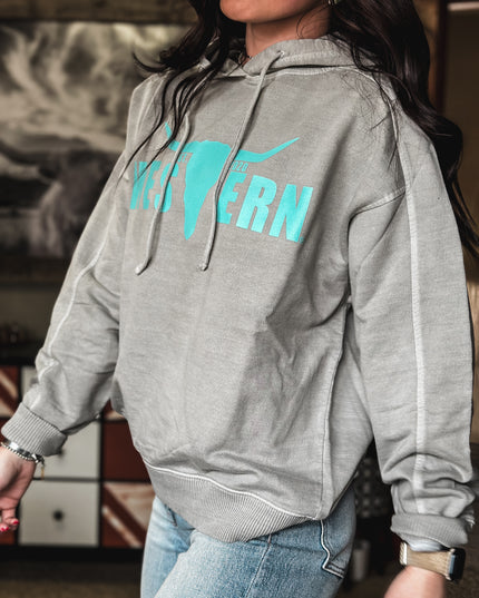 Brand Turq Logo Deadwood Hoodie - Sleet