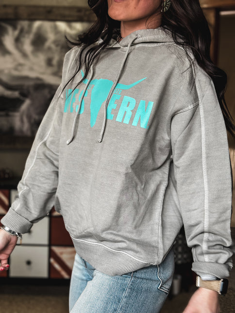 Brand Turq Logo Deadwood Hoodie - Sleet