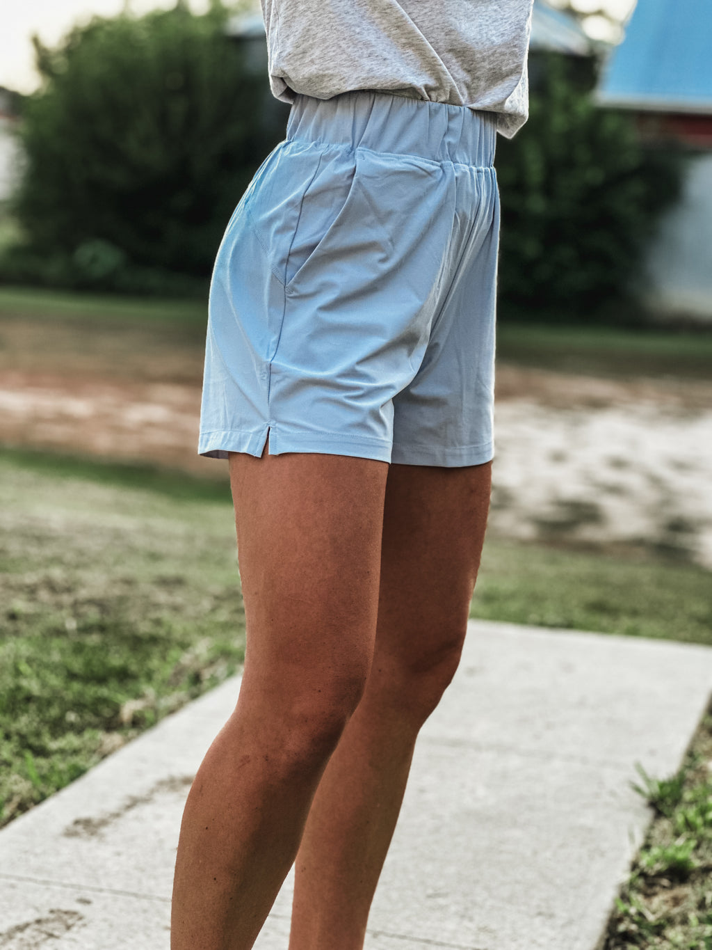 Brand Silo Shorts - Sky Blue