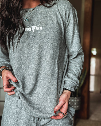 Brand Boulder Lounge Top - Blue Jade