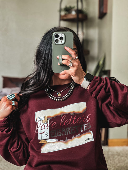 Love Letters & Cigarettes - Wine Maroon