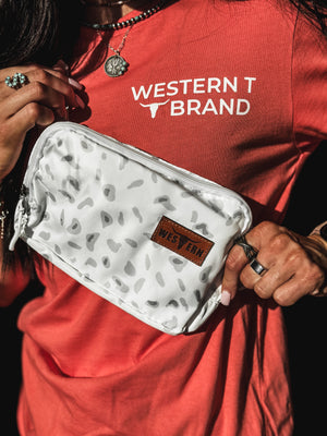 Brand Belt Bag - White Leopard