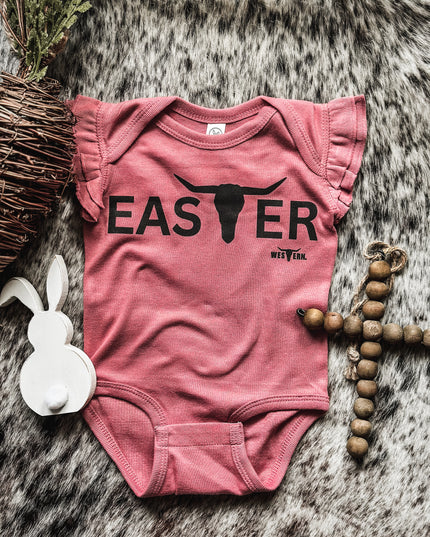 WTB EASTER Flutter Sleeve Onesie - Mauve