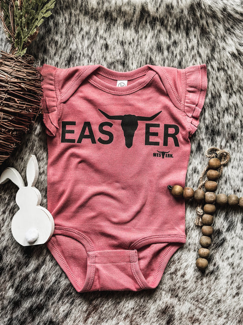 WTB EASTER Flutter Sleeve Onesie - Mauve