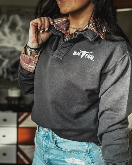 Brand Logo Collie Pullover -Railroad Charcoal