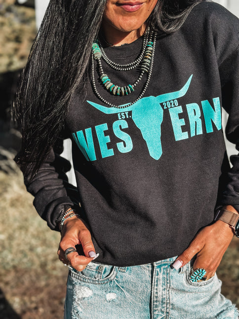 Brand Logo Crew - OG Black/Turq