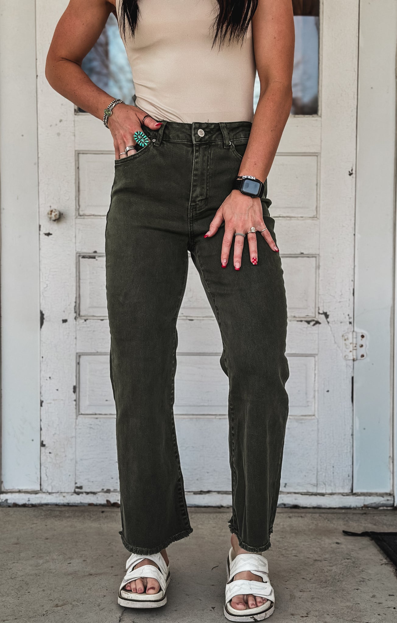 The Daisy Pant - Olive Green