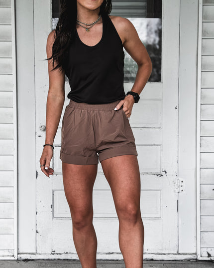 Brand Athleisure Cuff Short - Mocha