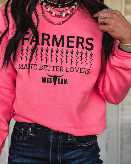 Farmers Make Better Lovers Crew - Cosmic PInk