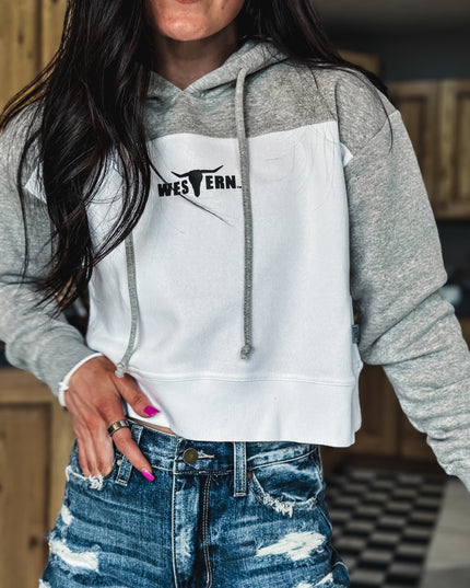 Cropped Fleece Brand Logo Hoodie