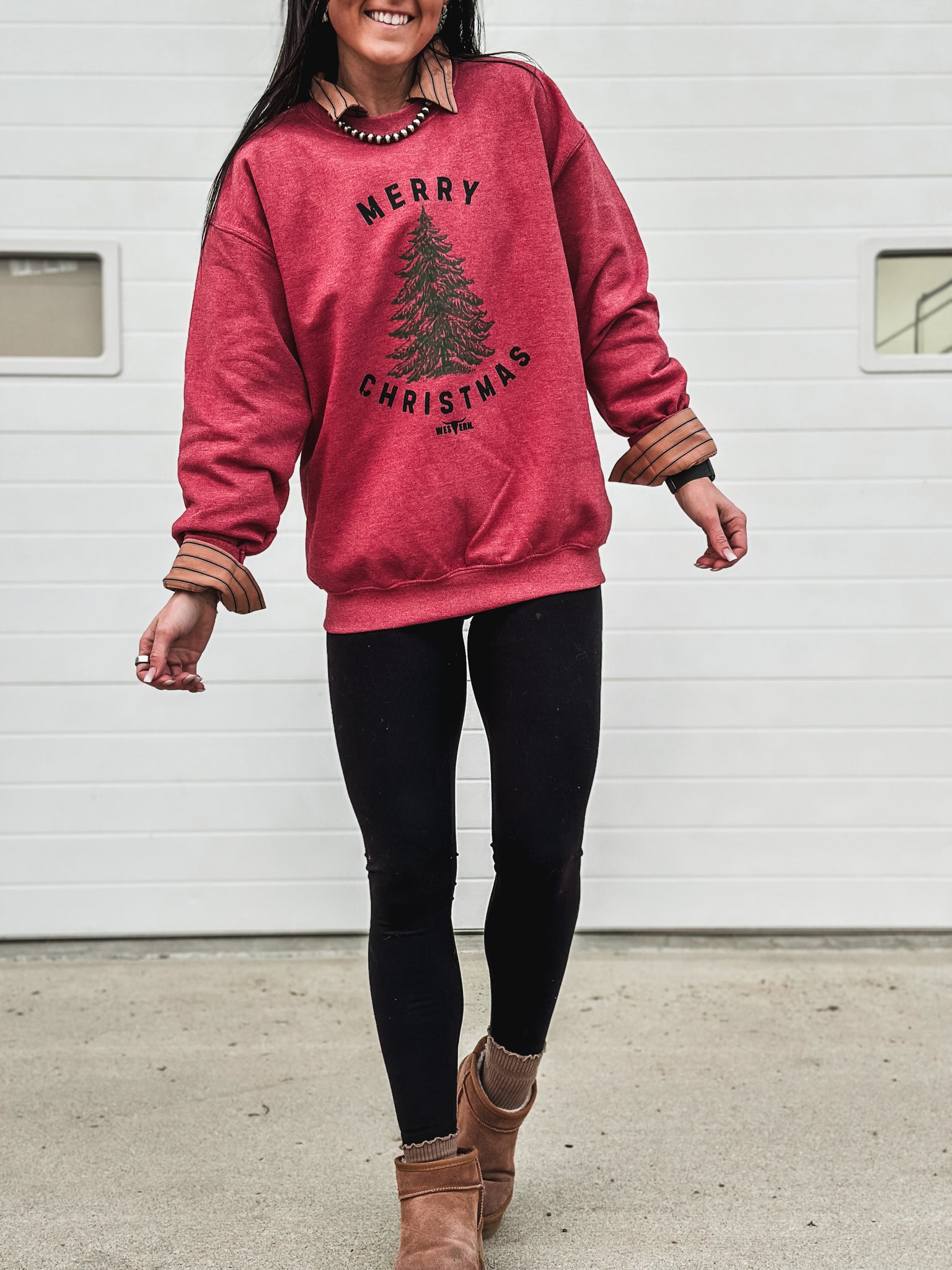 Merry Christmas Tree Crew - Heather Red