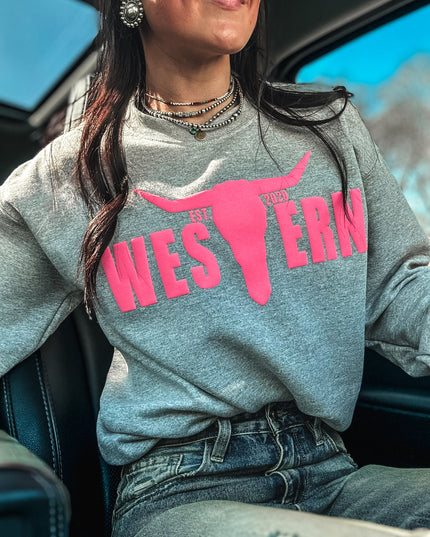 Brand Crew Pink PUFF Logo - Grey