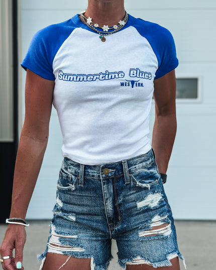 Summertime Blues Baby Tee
