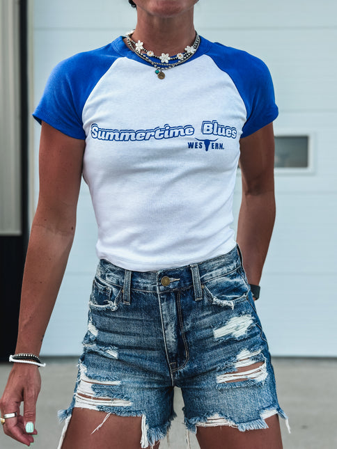 Summertime Blues Baby Tee