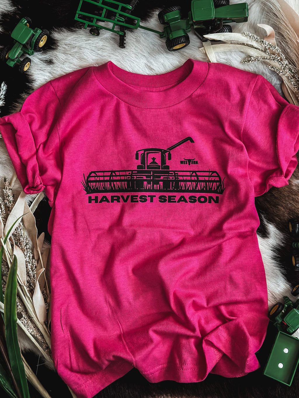 Harvest Season T Youth - Hot Pink